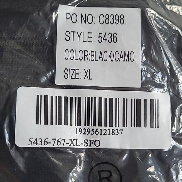 DUNBROOKE Sweatshirt Black w/ Realtree Camo print Hoodie‎ XL NWT in packaging - Picture 6 of 7